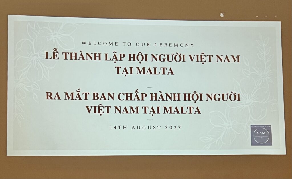Lễ thành lập hội người Việt Nam tại Malta