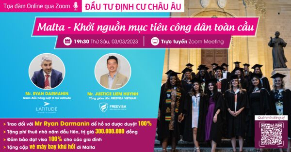 Tọa đàm online Đầu tư định cư Cộng hòa Malta ngày 03/03/2023