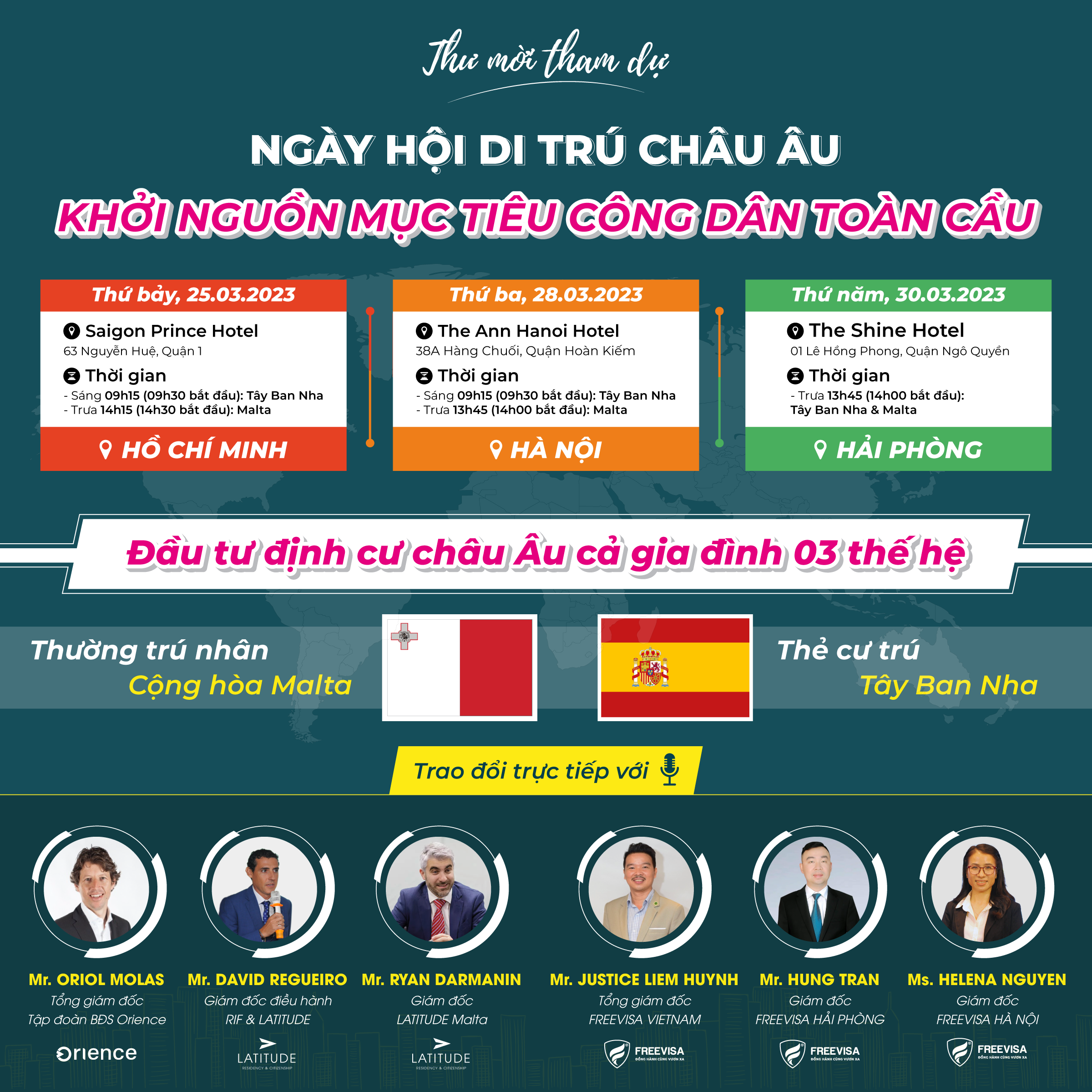 Thư mời tham dự Tọa đàm định cư châu Âu với chủ đề "Khởi nguồn mục tiêu công dân toàn cầu"