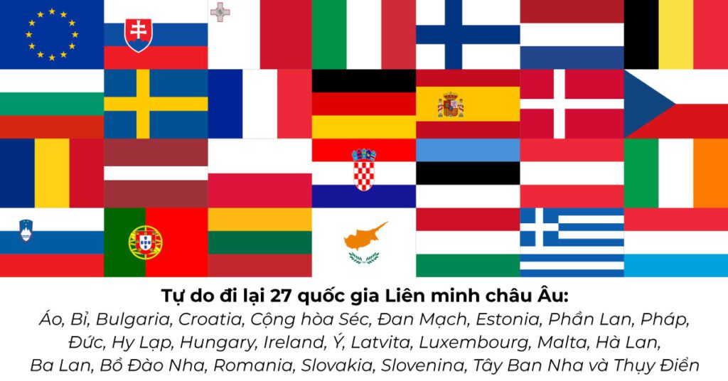 27 quốc gia khối Schengen