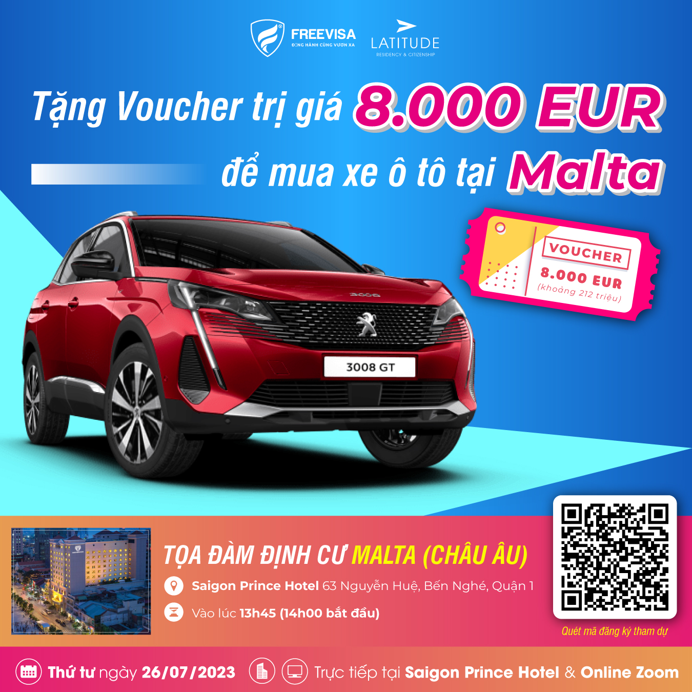 Tặng Voucher 8.000 EUR để mua xe ô tô tại Malta