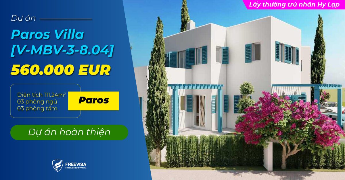Dự án bất động sản Paros Villa V-MBV-3-8.04 tại Hy Lạp