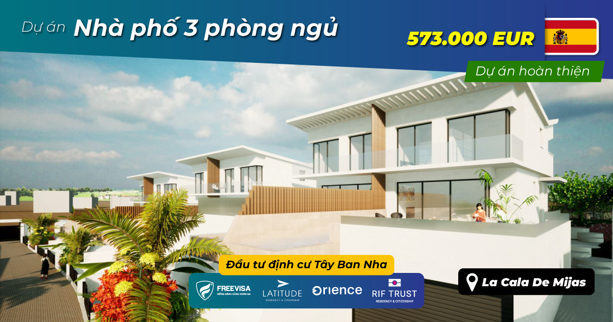 Nhà phố 3 phòng ngủ - 573.000 EUR