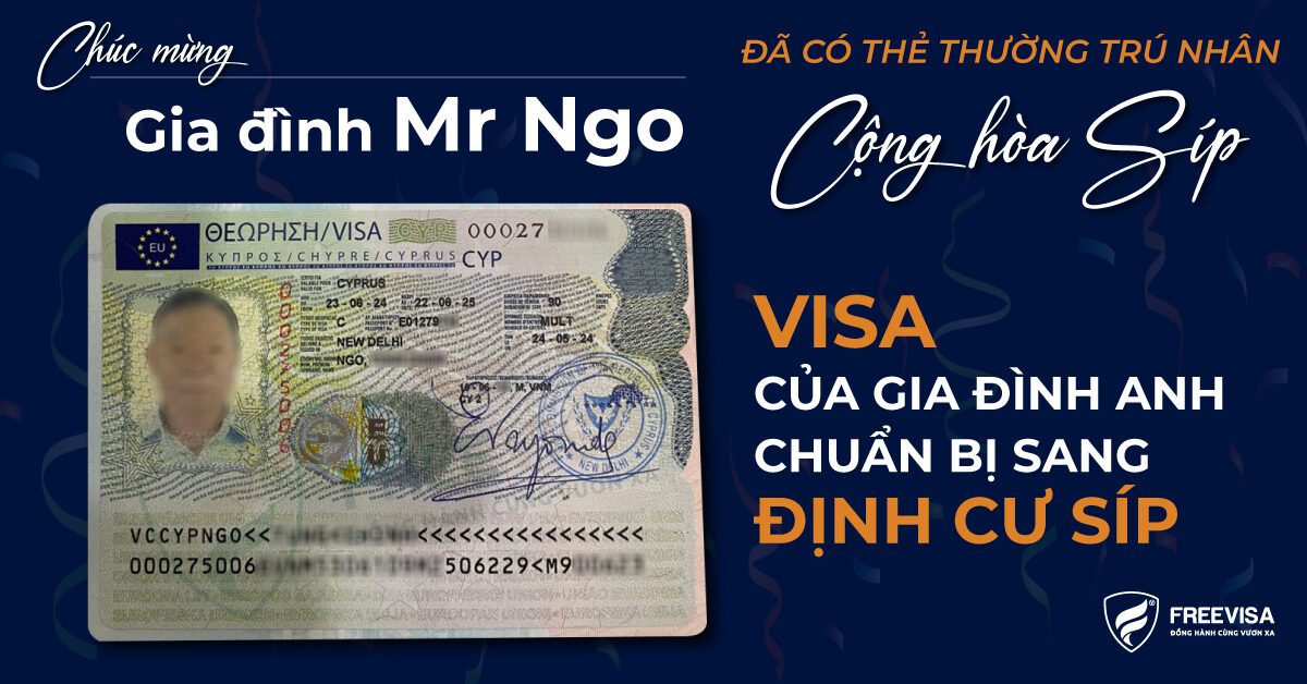 Chúc mừng gia đình Mr Ngo nhận thường trú nhân Síp
