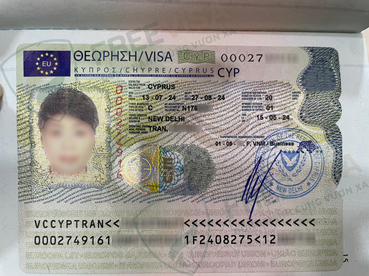Visa Síp 2024 của vợ Mr Dang