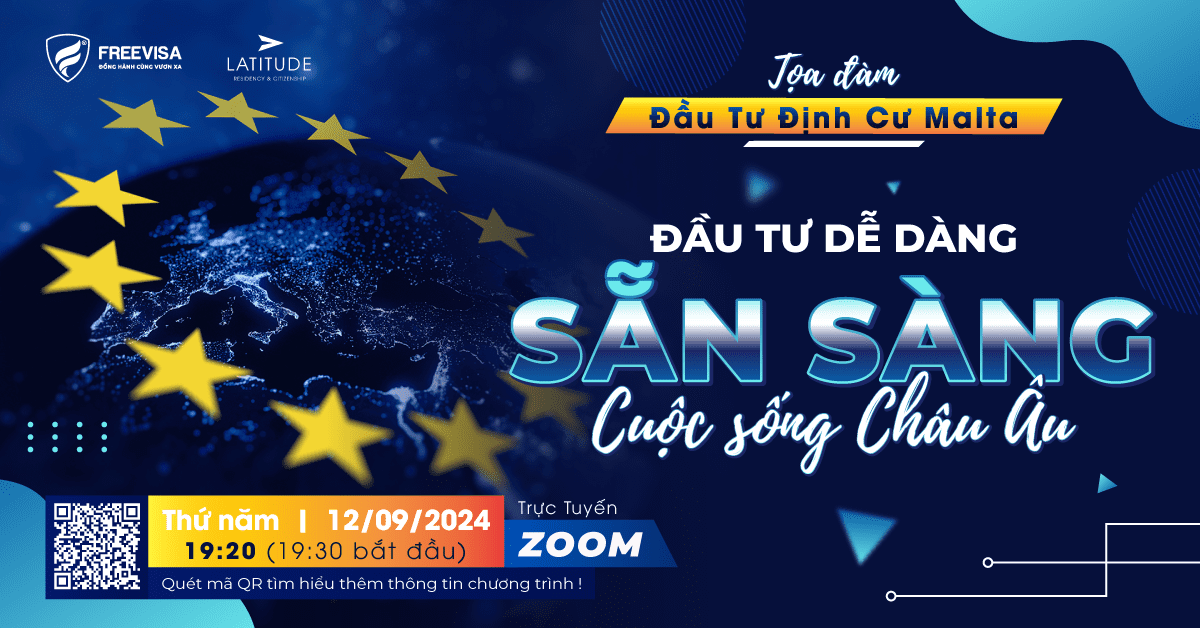 Tọa đàm trực tuyến đầu tư định cư Malta ngày 12/09/2024