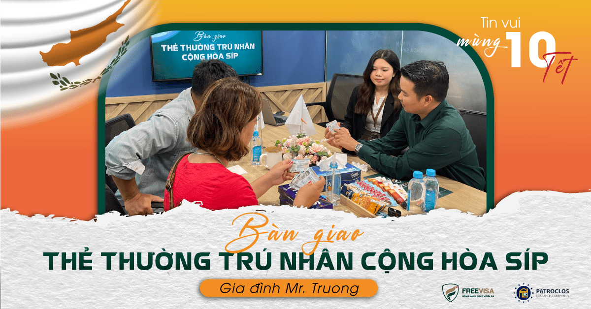 Chúc mừng gia đình Mr Truong nhận được thẻ thường trú nhân Síp (Cyprus)