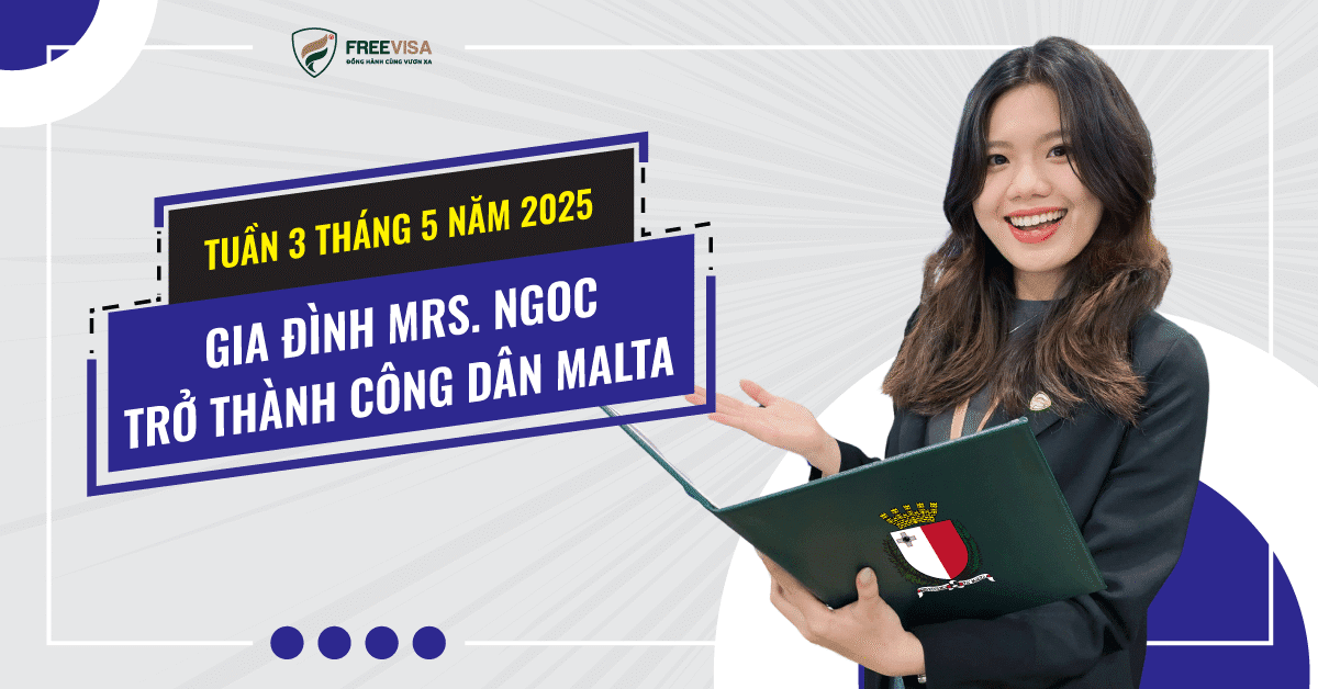 Chúc mừng Mrs Ngoc được phê duyệt thường trú nhân Malta