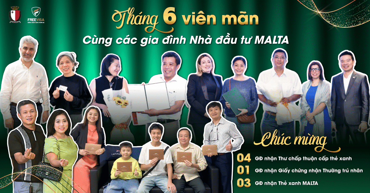 Tháng 6 viên mãn cho các gia đình đầu tư định cư Malta