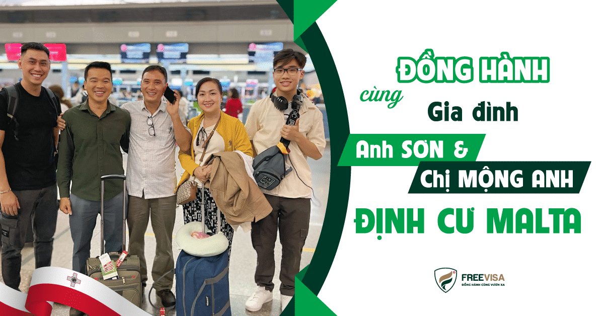 Đồng hành cùng gia đình Mrs Mong Anh sang Malta định cư