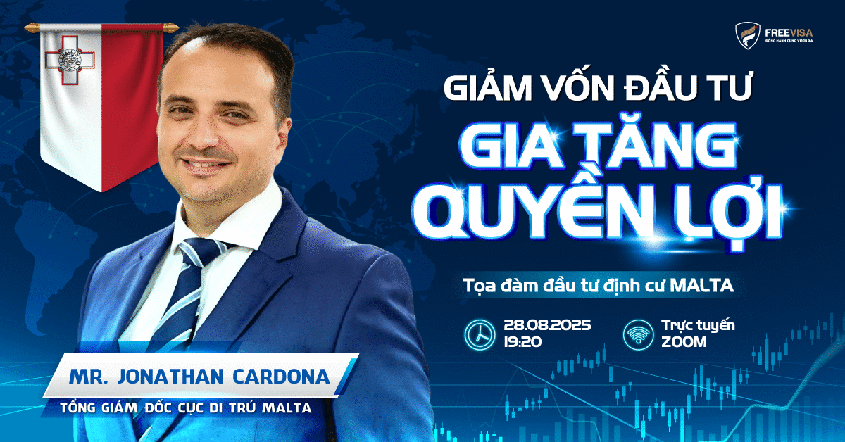Tọa đàm đầu tư định cư Malta ngày 28/08/2025