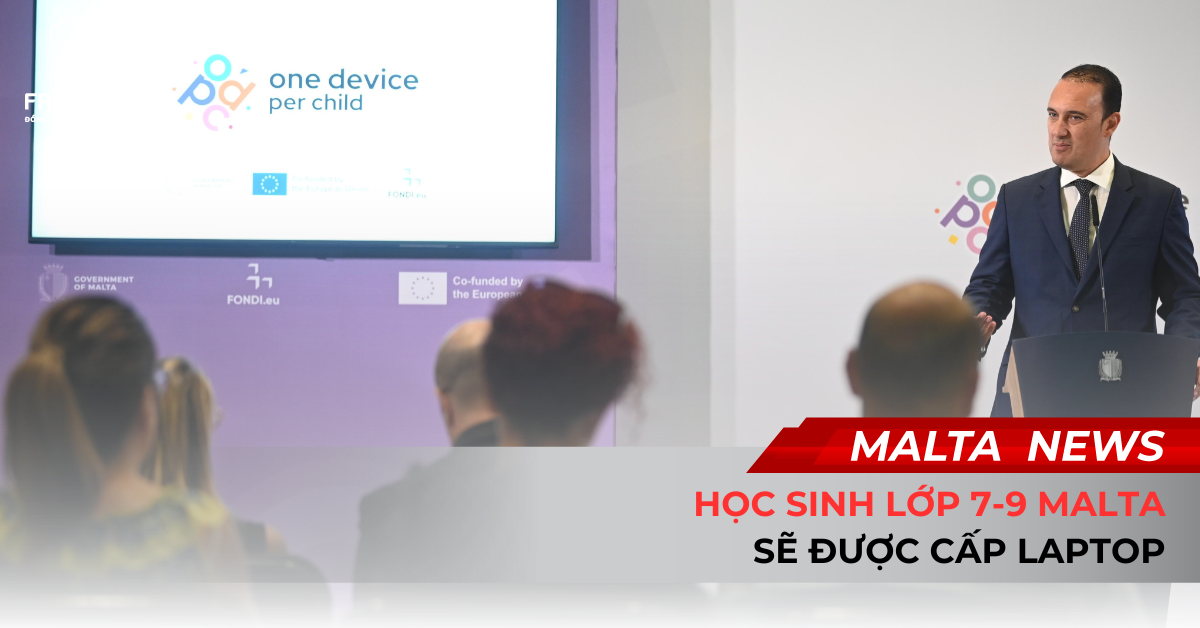 Học Sinh Lớp 7–9 Malta Sẽ Được Cấp Laptop