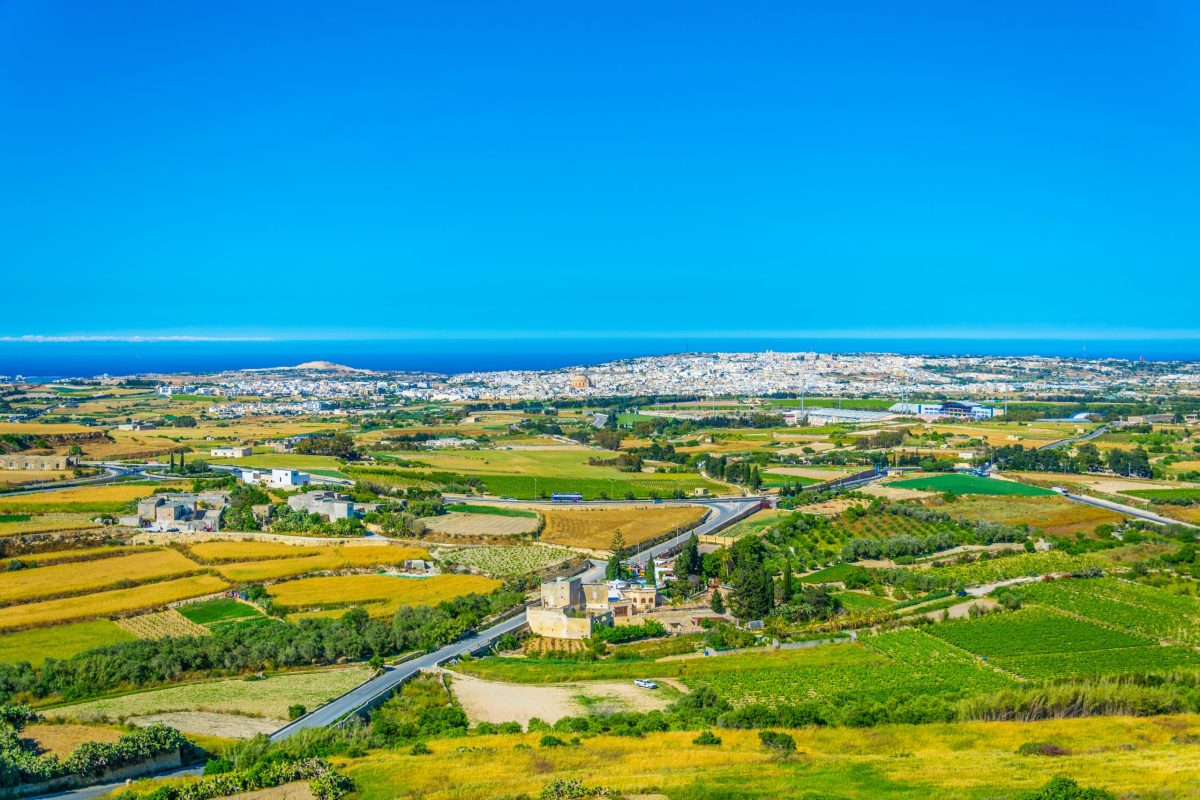 Cánh đồng nhìn về Mosta