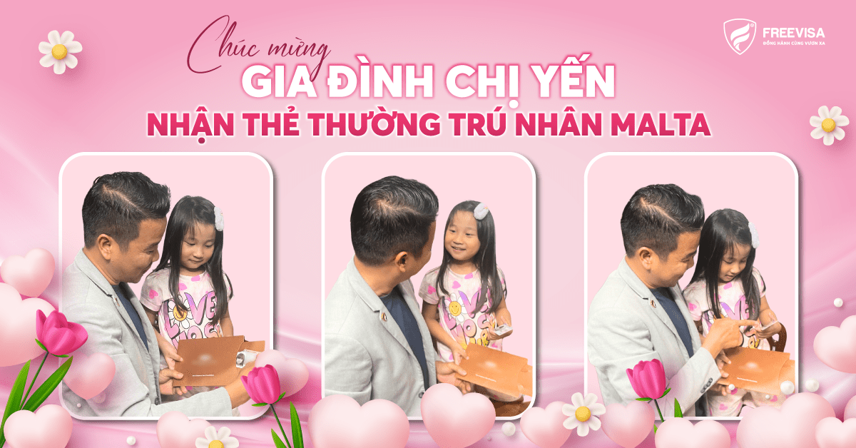 Bàn giao thẻ xanh Malta cho gia đình chị Yến tại Cần Thơ