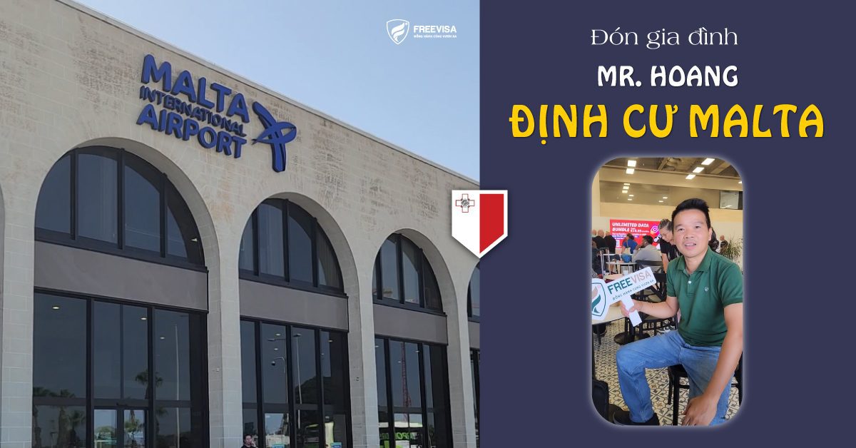 Ra sân bay đón gia đình Mr Hoang về nhà mới tại Malta