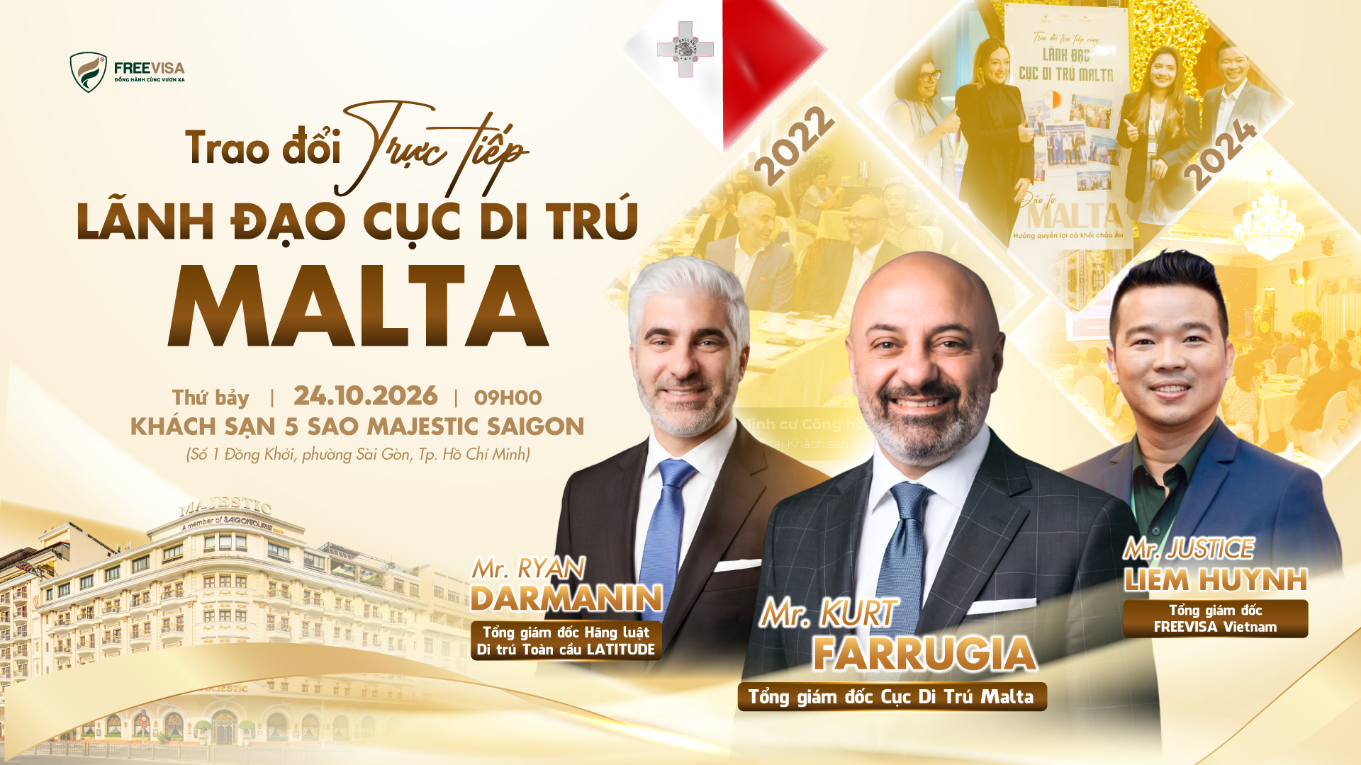Tọa đàm đầu tư định cư Malta tại Majestic Saigon