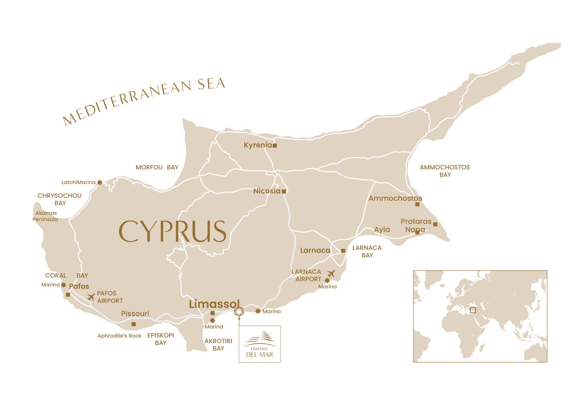 Limassol Del Mar bản đồ